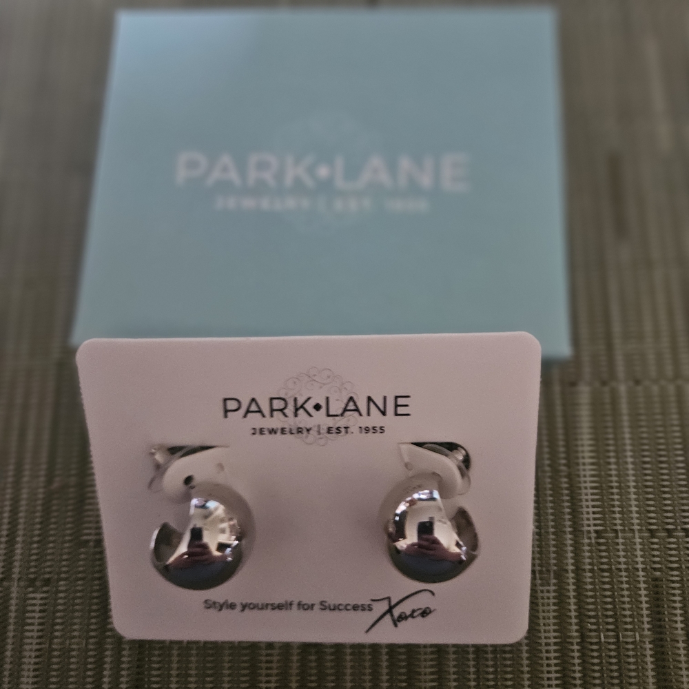 Park Lane Shiny Silver Hoop Earrings